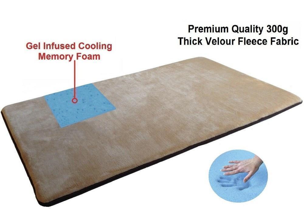 shop for Medium - XL Large Waterproof Memory Foam Pet Bed Mat Pillow Topper for Dog Crate or Area Rug